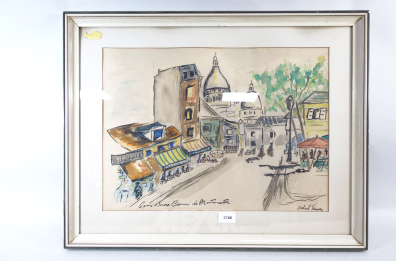 Aquarell ''Strassenszene''