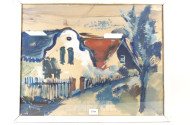 Aquarell ''Dorfansicht''