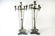 Paar Kerzenleuchter, Metall,