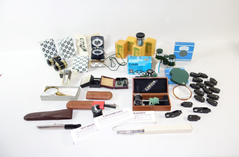 Posten versch. Lupen, Operngläser,