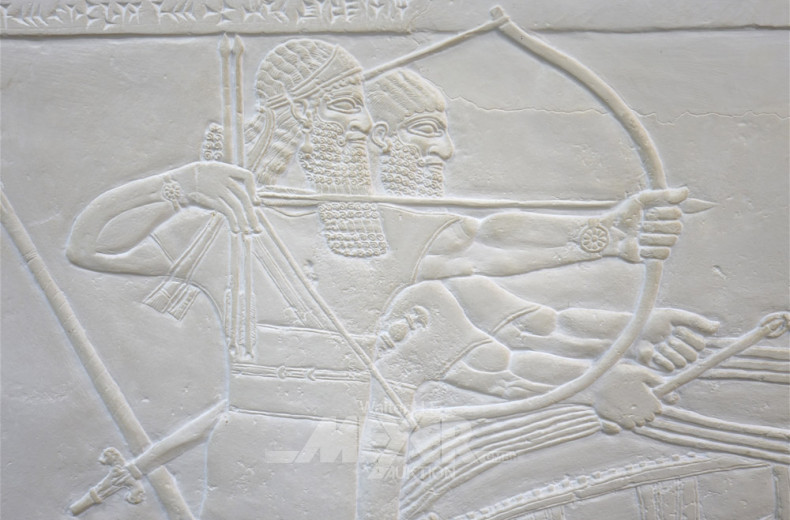 gr. Gips-Wandplakette, Nachguss,