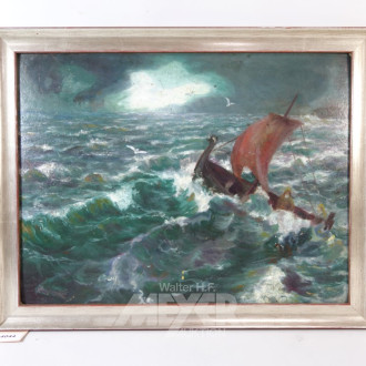 Gemälde ''Fischer auf hocher See''