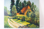 Gemälde ''Landschaft mit Haus''