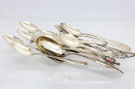 kl. Posten Silber-Besteckteile: