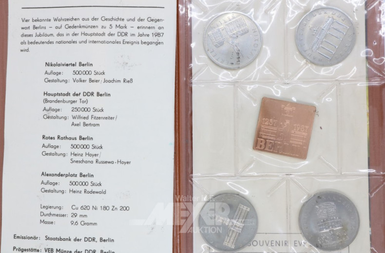 kl. Posten versch. Andenken-Münzen: