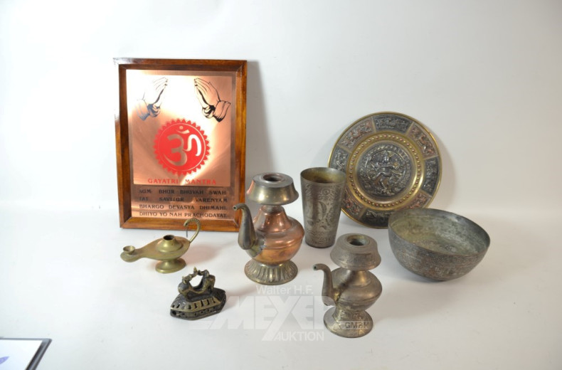 Posten Metalldekoration: Öllampe,