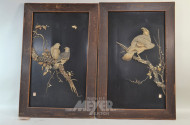 2 Holzreliefs ''Vögel''