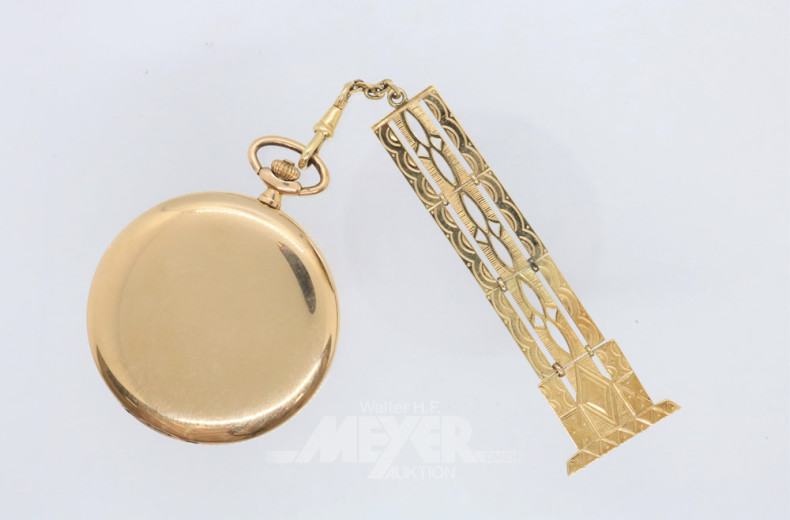 Sprungdeckel-Taschenuhr, 585er GG,