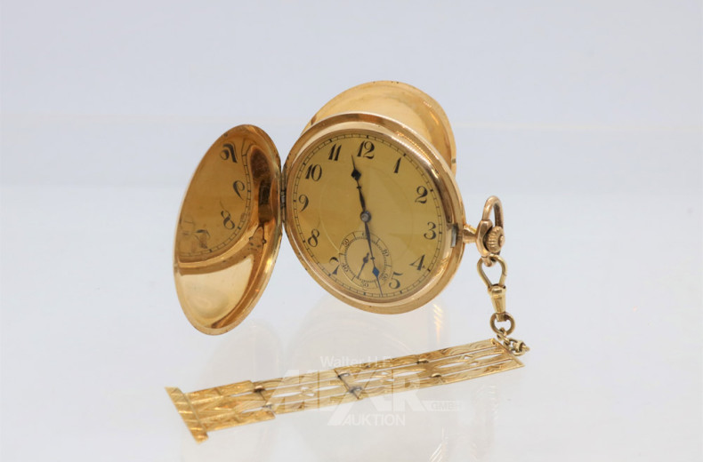 Sprungdeckel-Taschenuhr, 585er GG,