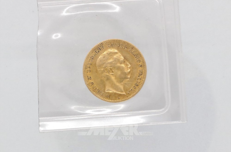 Goldmünze 10 Mark Deutsches Reich,