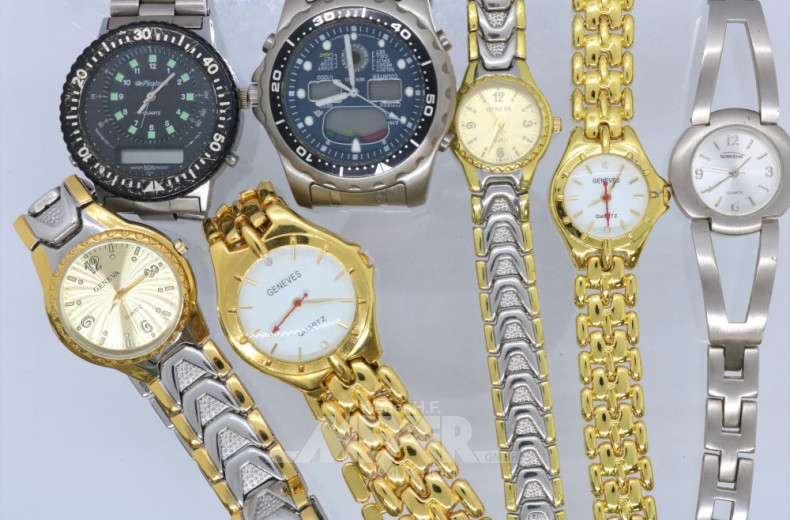 15 Damen,- Herren,- und Taschenuhren