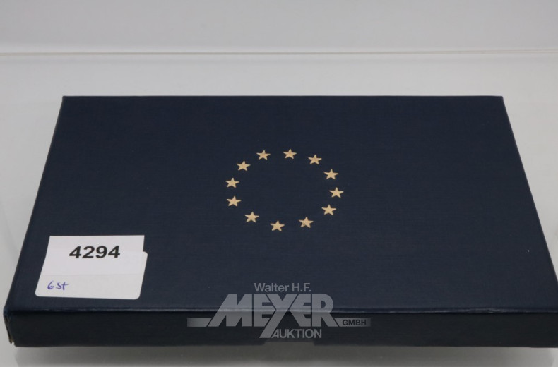 Schachtel mit 6 Gedenkprägungen,