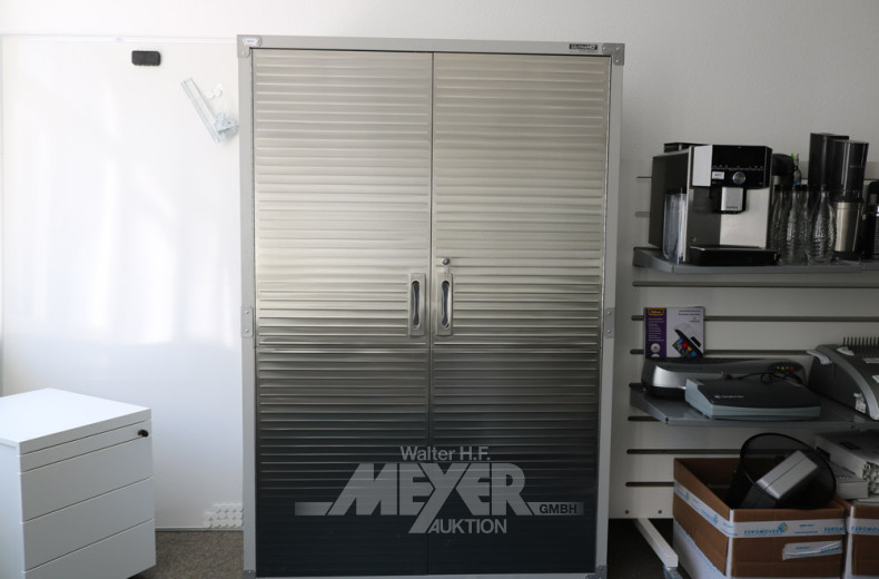 Metallschrank, 2-türig grau