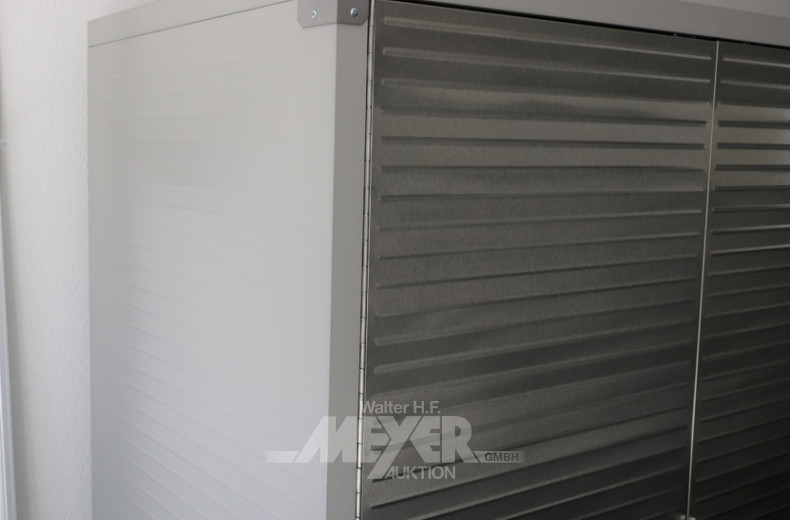 Metallschrank, 2-türig grau