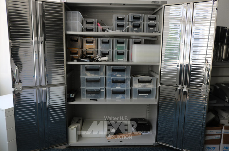 Metallschrank, 2-türig grau