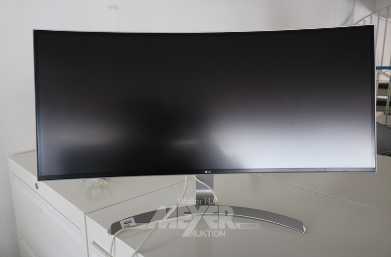 Curved-Monitor LG, weiß