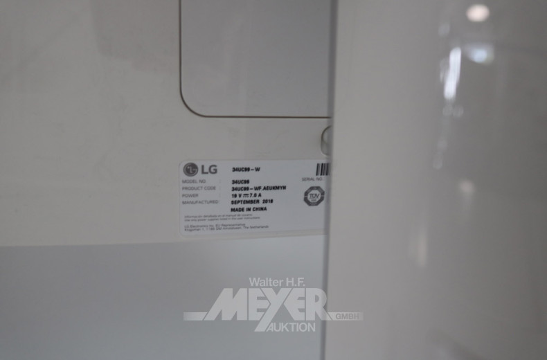 Curved-Monitor LG, weiß