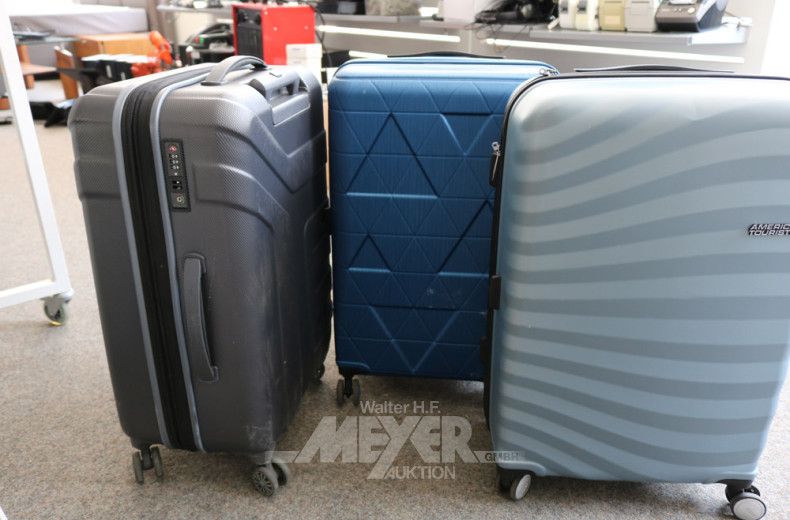 3 versch. Trolleys, gebrauchsspuren