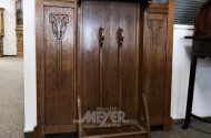 Jugendstil-Garderobe Eiche, um 1910,
