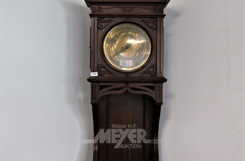 Jugendstil-Standuhr, Eiche, um 1910/20,