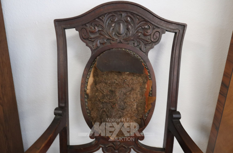 Armlehnenstuhl, Eiche, um 1910,