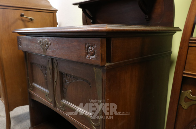 kl. Jugendstil-Anrichte, Eiche, um 1910,