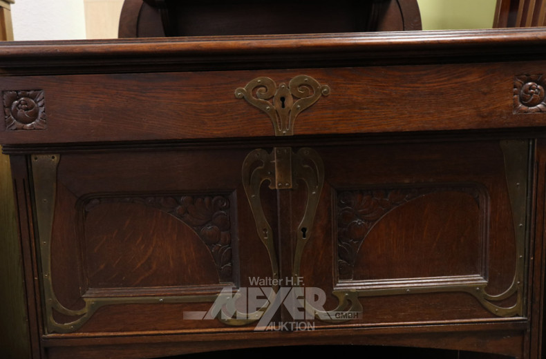 kl. Jugendstil-Anrichte, Eiche, um 1910,