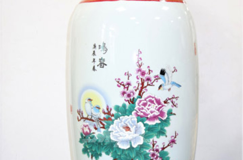 Porzellan Bodenvase Asia-Dekor,