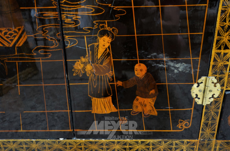 Kabinett-Schrank, Asia-Dekor,