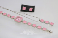 Schmuck-Set 3tlg.: 1 Damen-Armbanduhr,
