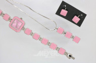 Schmuck-Set 3tlg.: 1 Damen-Armbanduhr,