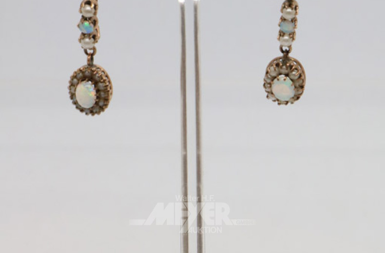 Paar Ohrhänger, 585er GG,