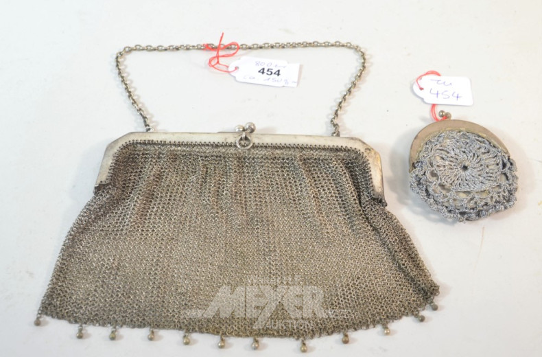 Abend-Kettentasche, 800er Silber