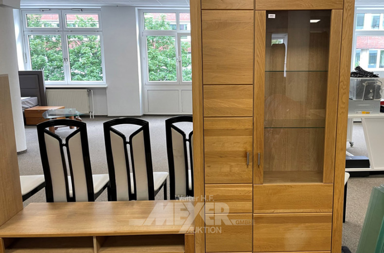 moderne Schrankwand, 3-tlg., Erle