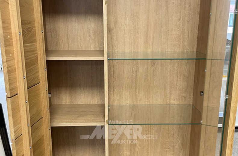moderne Schrankwand, 3-tlg., Erle