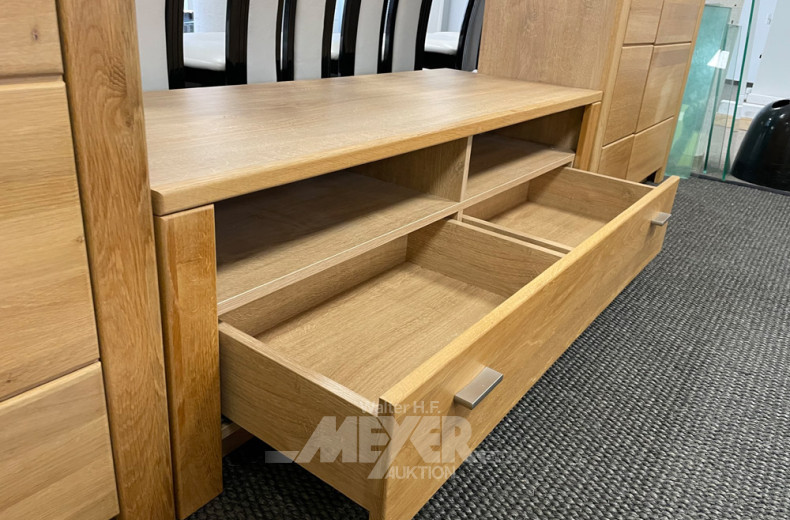 moderne Schrankwand, 3-tlg., Erle