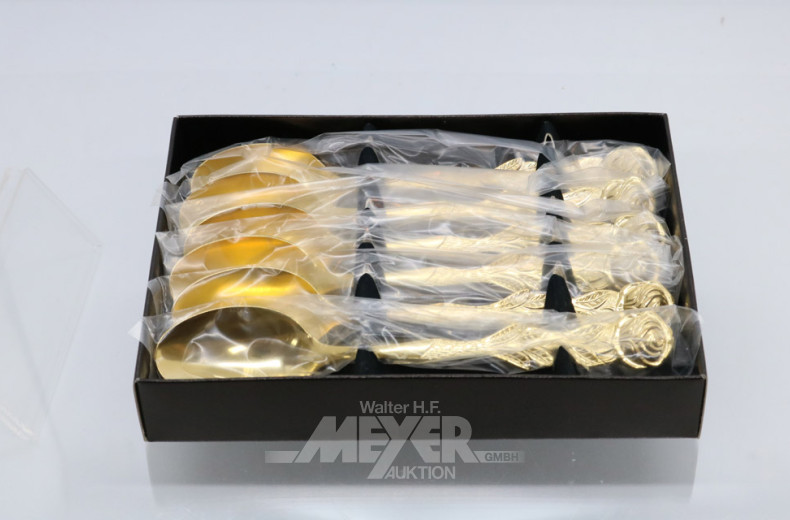 6 Kaffeelöffel, 6 Dessertlöffel USSR,