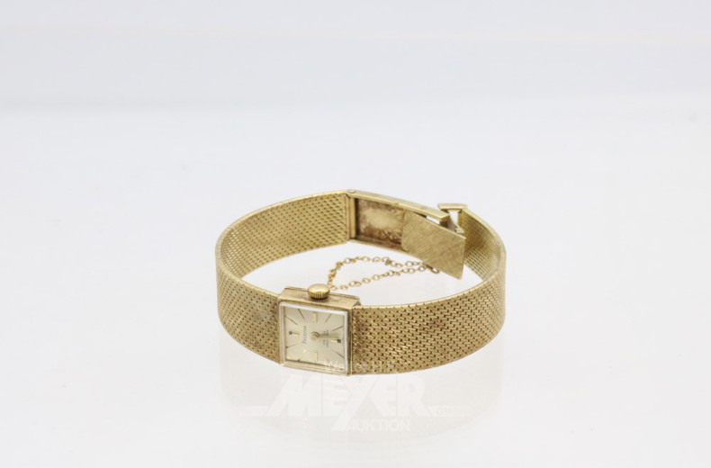 Damenarmbanduhr PREZIOSA, 585er GG,