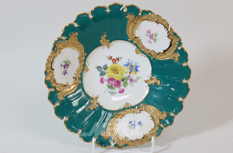 Prunkteller MEISSEN mit Goldrand