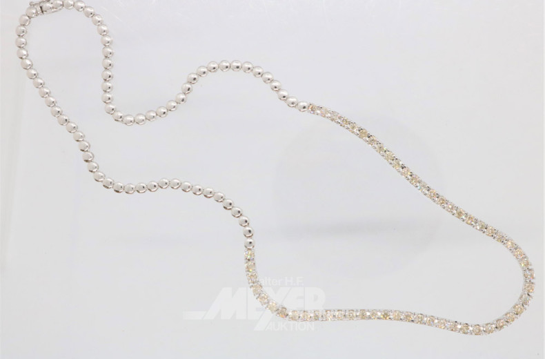 Collier, 750er WG, besetzt mi ca. 55 kl.