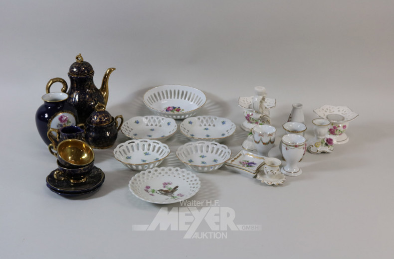 Posten Porzellan: Moccatassen, Schalen,