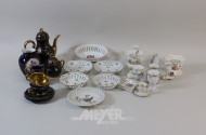 Posten Porzellan: Moccatassen, Schalen,