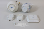 6 Teile MEISSEN: 3 Aschenbecher, 2
