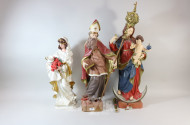 3 christliche Figuren, Holz:
