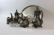 versilbertes Kaffeeservice, 6-teilig,