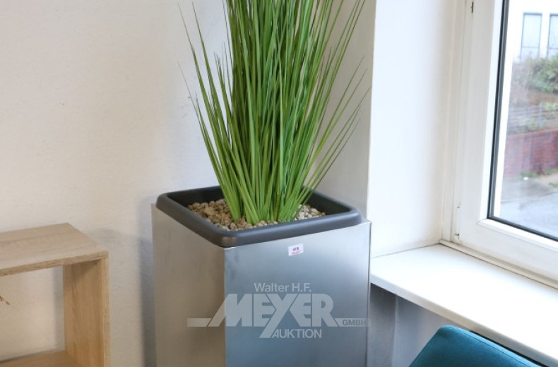 Pflanzenkübel, Aluminiumoptik