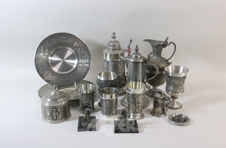 Posten Zinn, best. aus: Bechern,