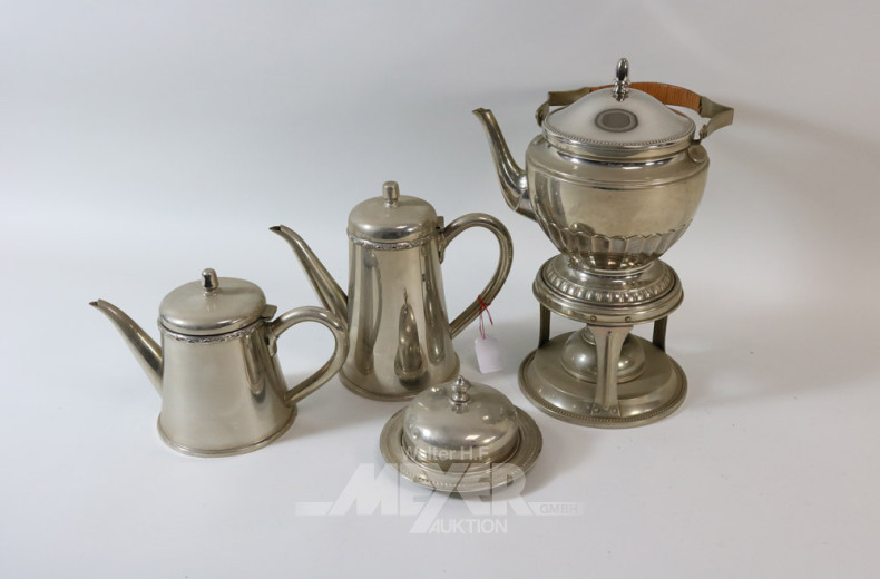 versilbertes Kaffee- und Teeservice,