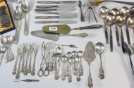 Posten Besteckteile, tlw. 800er Silber,