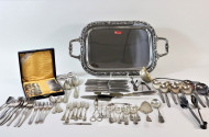 Posten Besteckteile, tlw. 800er Silber,